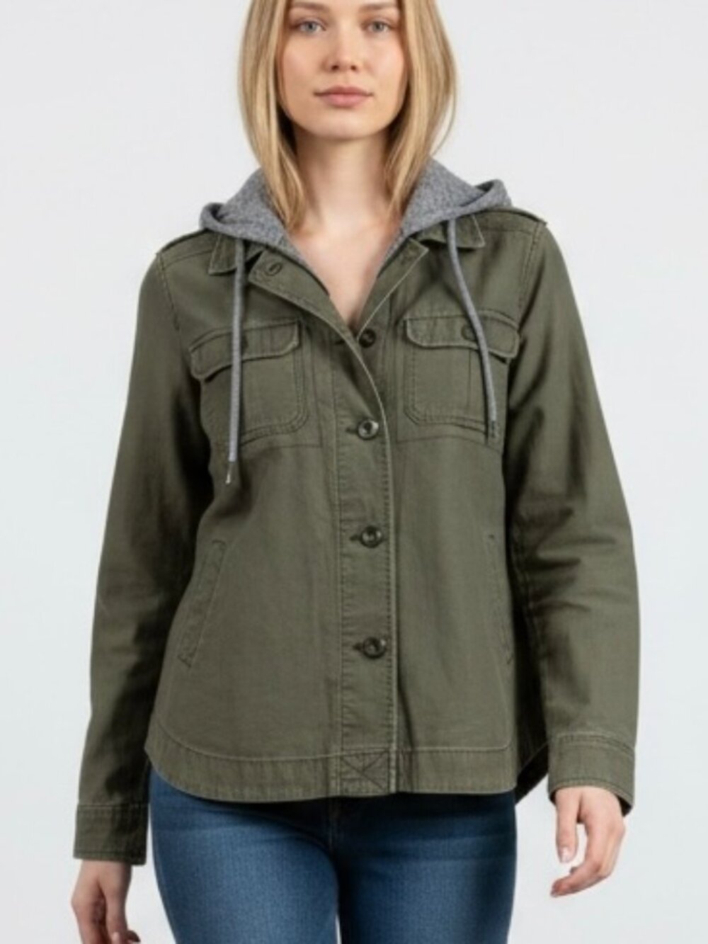 American Eagle Outfitters Women’s Small Hooded Military Utility Field Jacket